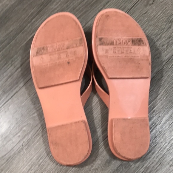 Melissa Mini Bow Peach Flip Flop Style Sandals size 6 - Picture 9 of 10
